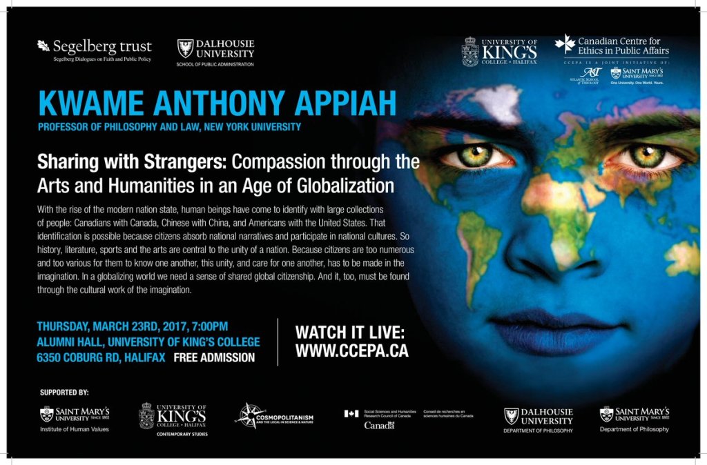 *RESCHEDULED* Kwame Anthony Appiah in Halifax March&nbsp;23rd
