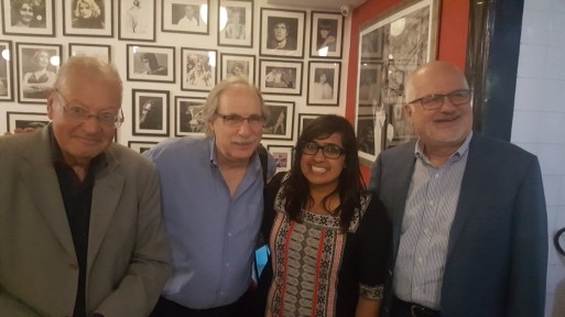 Sarah and three history of science scholars.